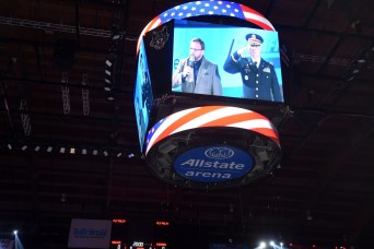 Retiring Army Reserve Soldier Honored at Chicago Wolves AHL Home Game